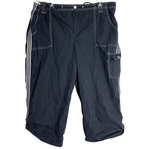 St Johns Bay Cropped Pants Women Plus 1X Black Active Outdoor Gorpcore